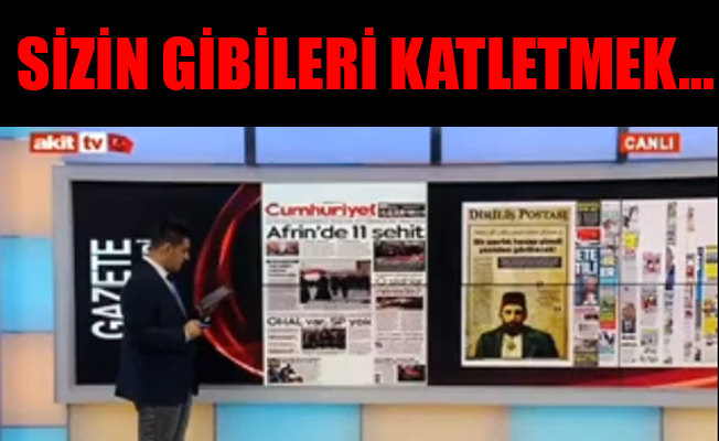 Akit TV sunucusundan canlı yayında skandal sözler
