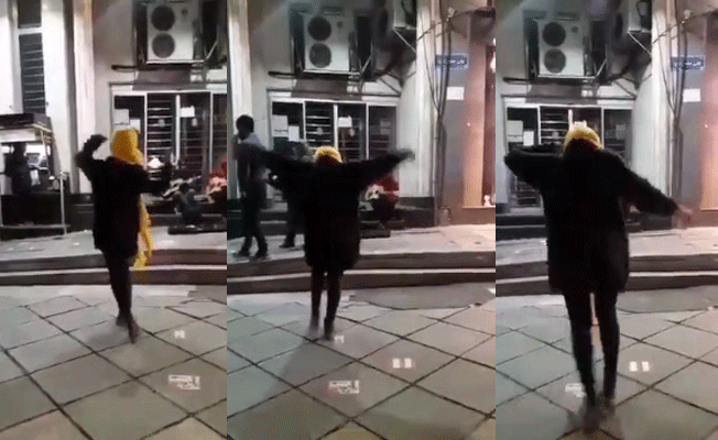 İran’da bir kadın özgürlük için böyle dans etti