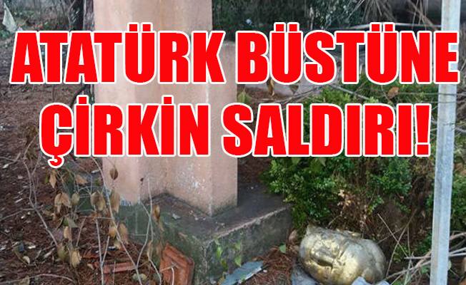 Kaidesinden ayrılan büst yere fırlatıldı