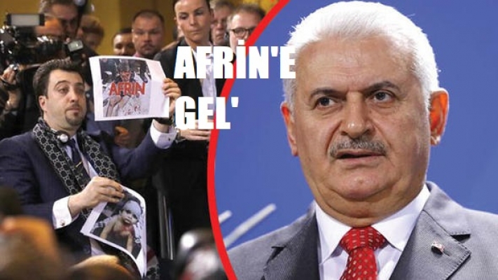 YPG yanlısı muhabir sahte fotoğraf gösterdi, Yıldırım sert çıktı