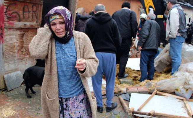 İneği göçük altında kaldı... Kurtarılmasını gözyaşlarıyla bekledi