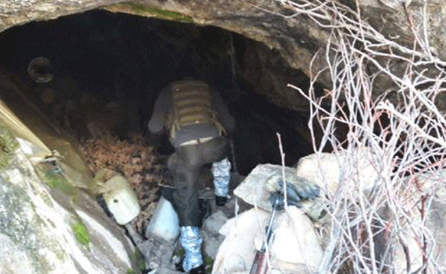 PKK'nın 8 katlı ve havuzlu sığınağı imha edildi