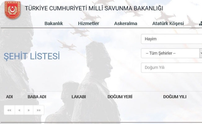 Soy ağacından sonra şimdi de şehitler listesi