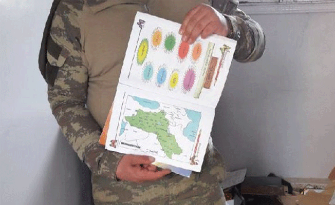 Ders kitaplarında Öcalan arması, ders kitaplarında 'sözde' Kürdistan haritası