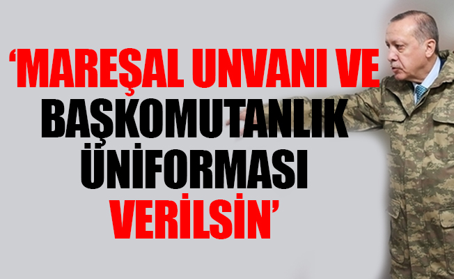 Meclis'e flaş dilekçe: 'Erdoğan'a mareşal unvanı verilsin'