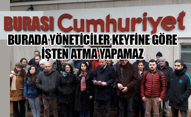 TGS'den Cumhuriyet gazetesi önünde açıklama