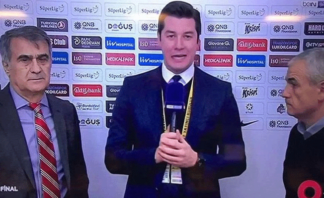 Şenol Güneş ve Rıza Çalımbay maç öncesi yayınına birlikte çıktı