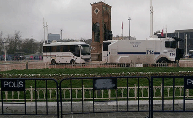 Taksim'de 8 Mart önlemi... TOMA ve çevik kuvvet devriyede!
