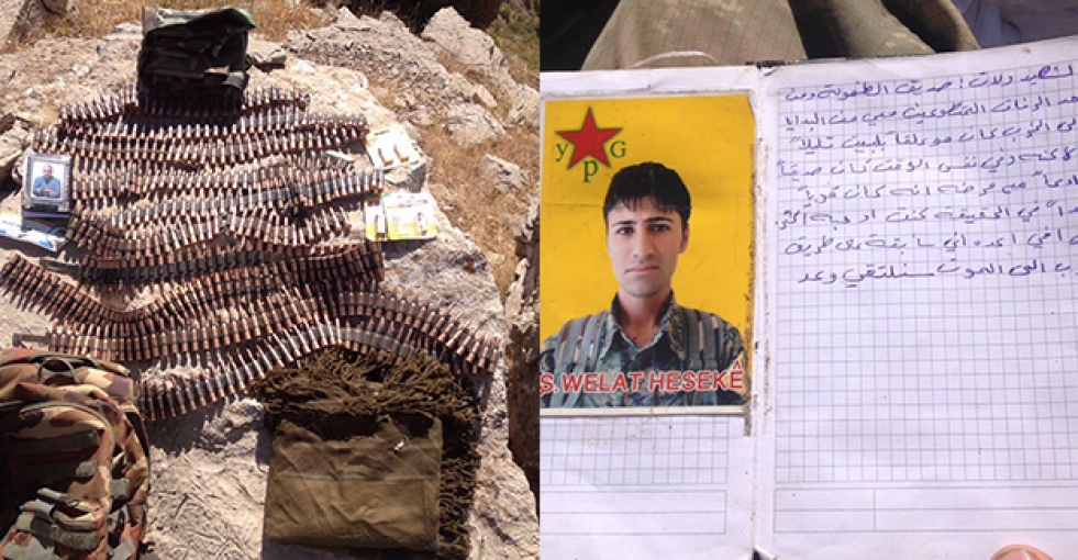 PKK'lıların eşyaları arasında YPG kimlikleri bulundu