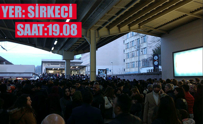 Marmaray Sirkeci durağında izdiham devam ediyor!