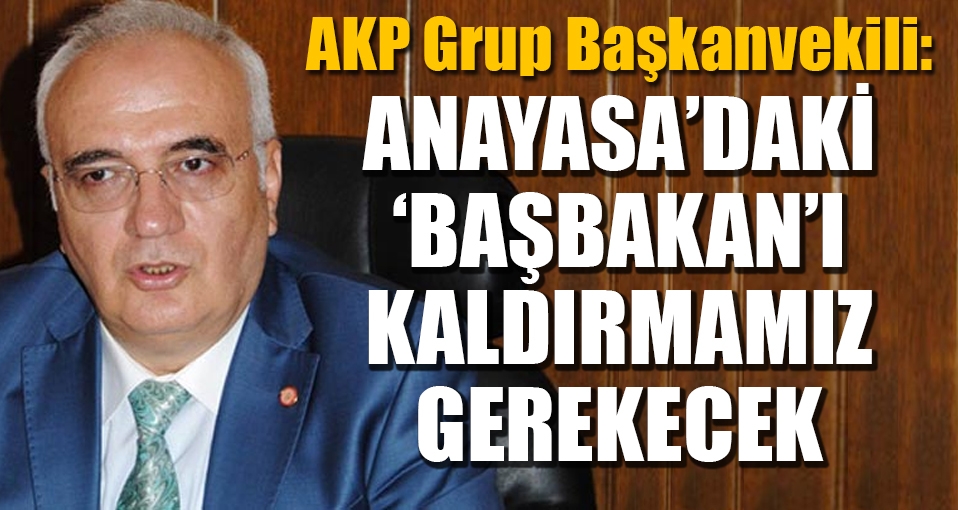 AKP'li Elitaş: Anayasadaki'başbakan'ı kaldırmamız gerekecek