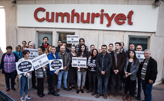 TGS'den Cumhuriyet Gazetesi önünde protesto