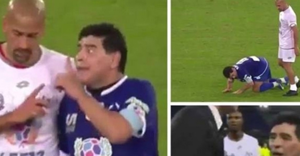 Maradona barış maçında olay çıkardı!