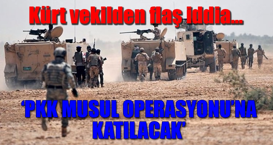 Kürt vekilden flaş iddia: PKK Musul operasyonuna katılacak