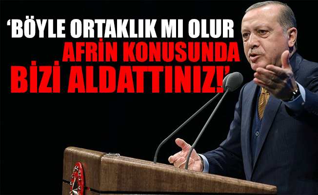 Cumhurbaşkanı Erdoğan bu sefer ABD'ye sert çıktı!