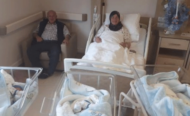 Üçüzlerine 'Recep, Tayyip, Erdoğan' ismini verdiler