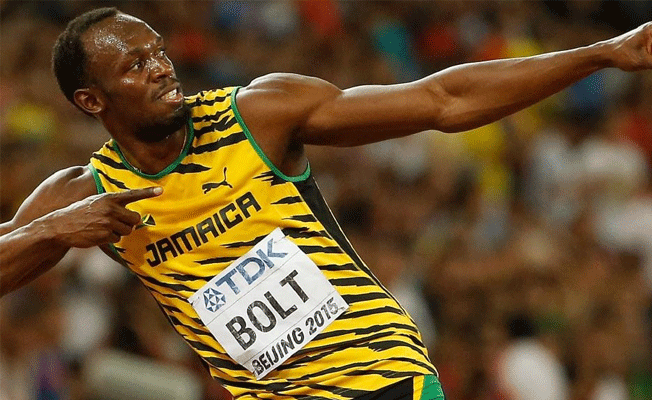 Usain Bolt, Borussia Dortmund antremanında...