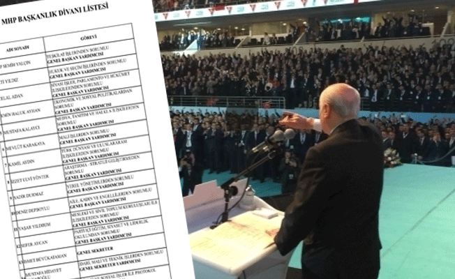 MHP yönetiminde görev dağılımı belli oldu