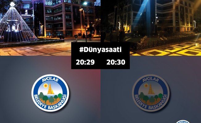 Avcılar'da Dünya Saati kampanyasına destek