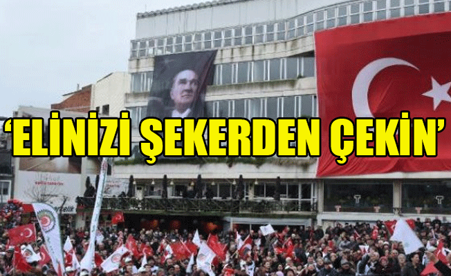 Lüleburgaz'da binlerce kişiden 'şeker fabrikası' protestosu