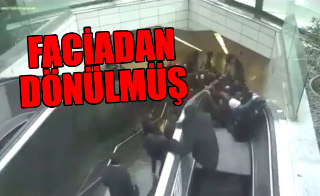 İşte metrodaki yürüyen merdivenin çökme anı görüntüleri