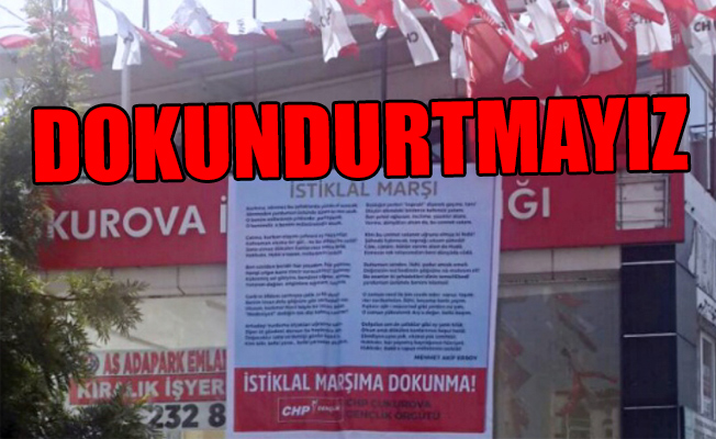 CHP’li gençler İstiklal Marşı’na sahip çıktı