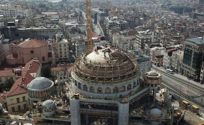 Taksim Camii inşaatı bitiyor