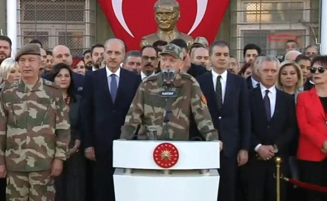 Erdoğan: Hattı müdafaa yoktur, sathı müdafaa vardır