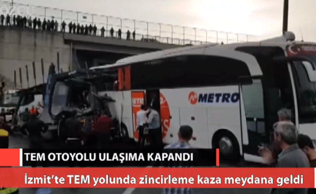 TEM'de zincirleme kaza: Yaralılar var