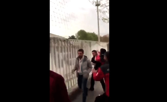 Gençlerbirliği taraftarından Galatasaraylı taraftarlara çirkin saldırı