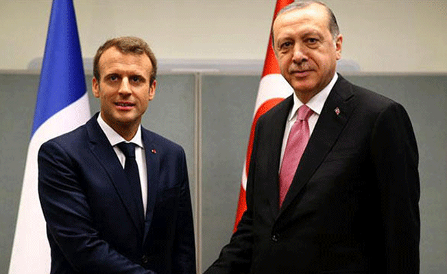 Erdoğan Fransız mevkidaşı Macron ile telefonla görüştü