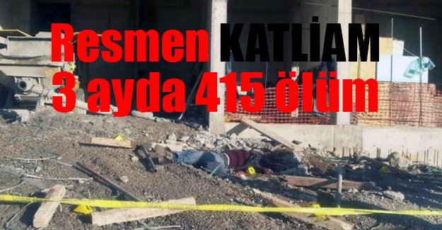 İş kazalarında 3 ayda 415 ölüm