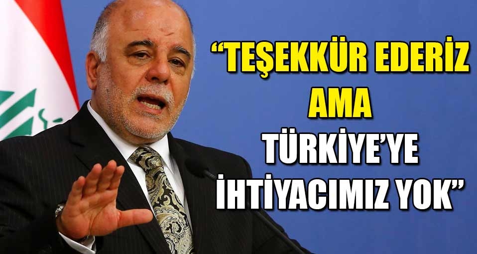İbadi: Türkiye'nin yardımına ihtiyacımız yok