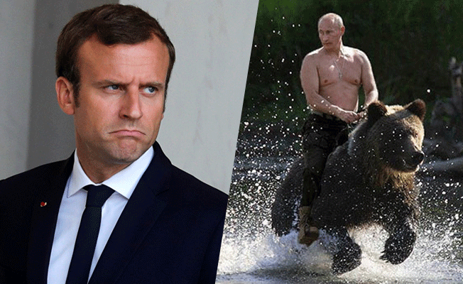 Macron: Kendimi Putin'le eşit görüyorum