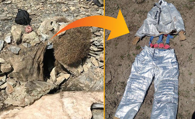 Van'da bulundu! PKK özel kıyafetler kullanmış...