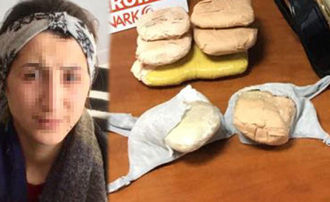 İstihbarat gelince polis durdurdu... Sutyeninde ele geçirildi