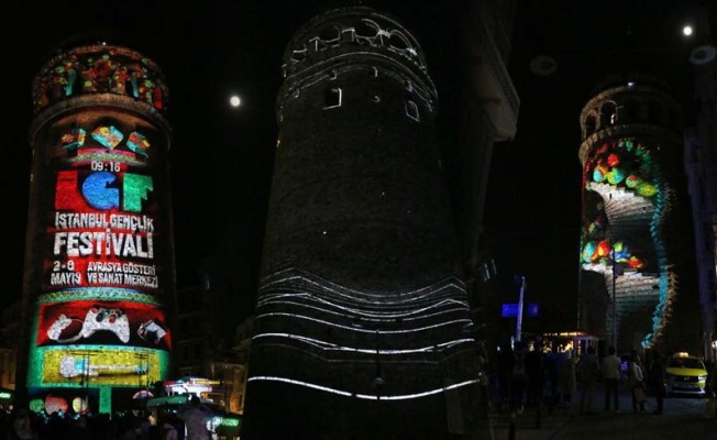 Galata Kulesi’nde görsel şölen