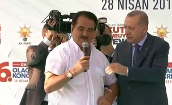 Erdoğan'ın İzmir Kongresine İbrahim Tatlıses katıldı