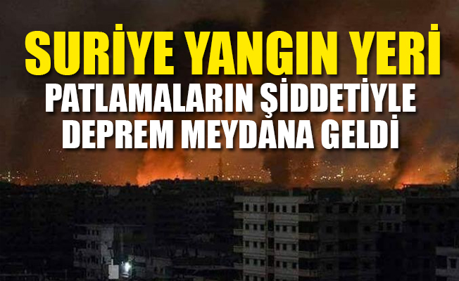 Suriye'de askeri üslerde peş peşe büyük patlamalar