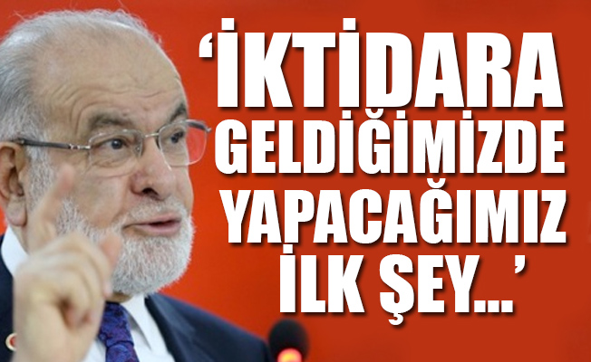 Karamollaoğlu ilk vaadini açıkladı