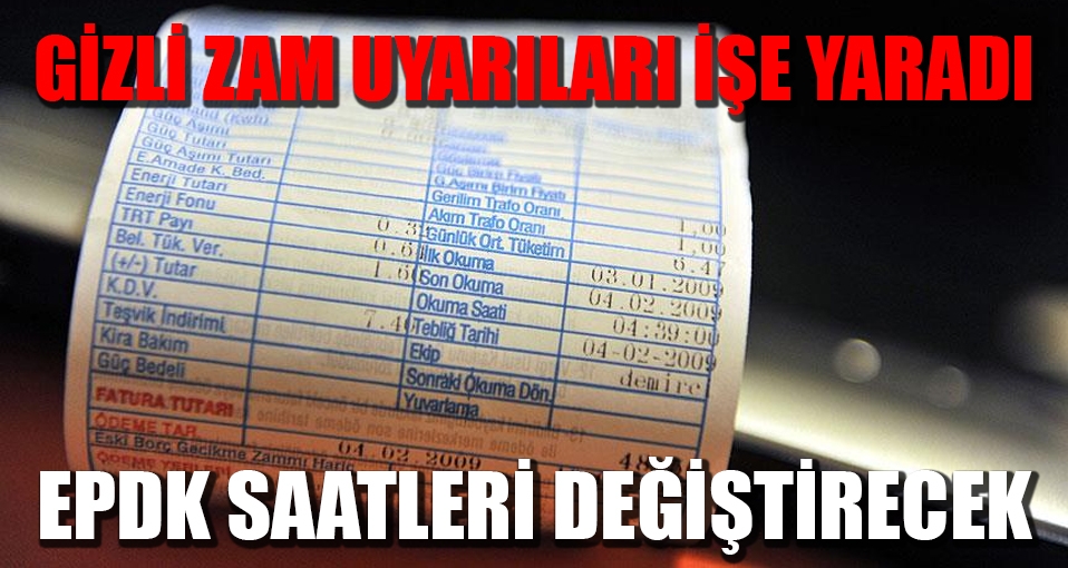 Gizli zam olmayacak