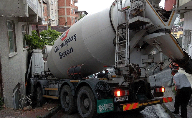 Yine beton mikseri dehşeti: Eve girdi...
