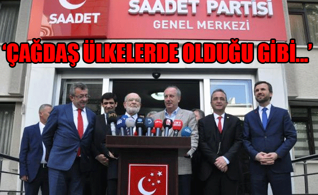 Cumhubaşkanı adayları İnce ve Karamollaoğlu'ndan ortak açıklama