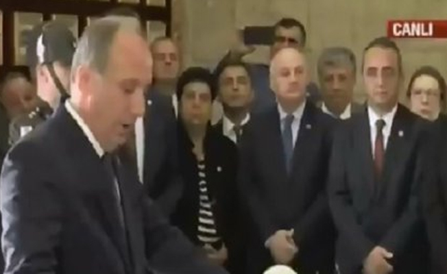 İnce, Atatürk'ün huzurunda söz verdi