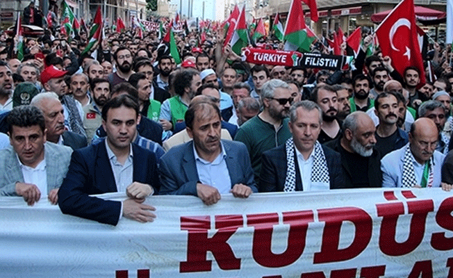 İstanbul'da Kudüs protestosu