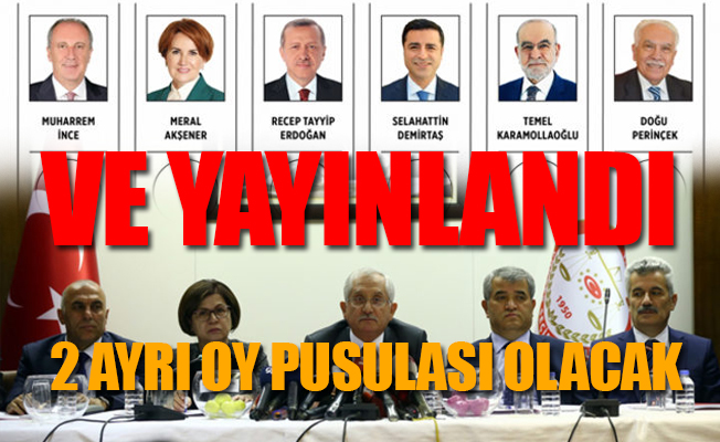 İşte Cumhurbaşkanlığı seçimi oy pusulası!