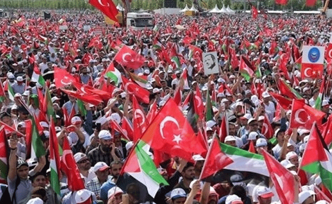 Yenikapı'daki 'Kudüs' mitingine kaç kişi katıldı?