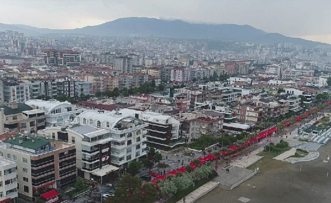 Samsun’da 1919 metrelik dev Türk bayrağı