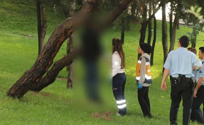 Şişli'de korkunç görüntü! Ağaca asılı halde bulundu