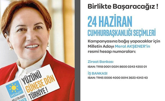 Akşener için bağış çağrısı